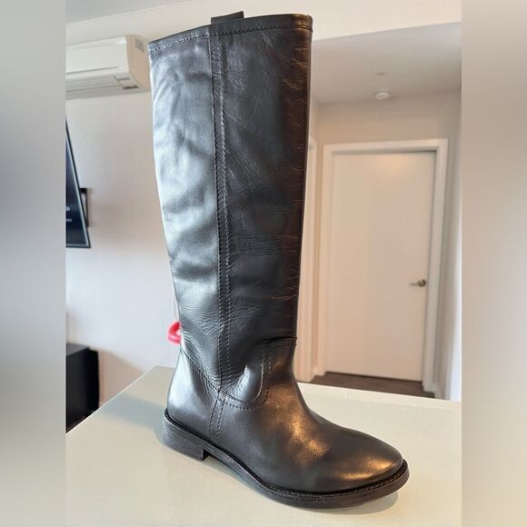 NWT Seychelles Drama Black Leather Knee High Riding Boots 6 - Picture 5 of 10